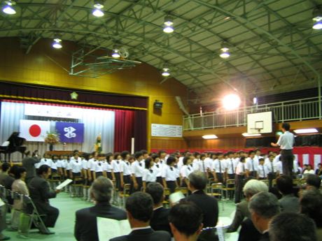 6月2日　新宿中学校開校式典の様子