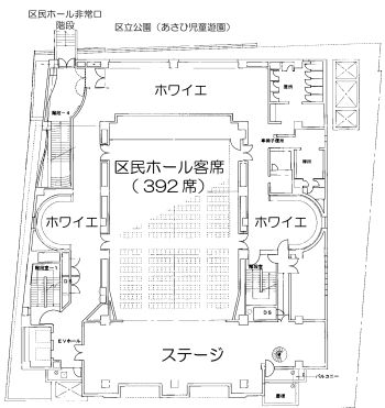 2階（区民ホール）  平面図