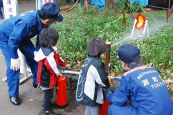 写真：消火体験