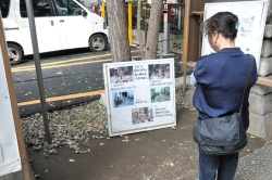 写真：見学する女性