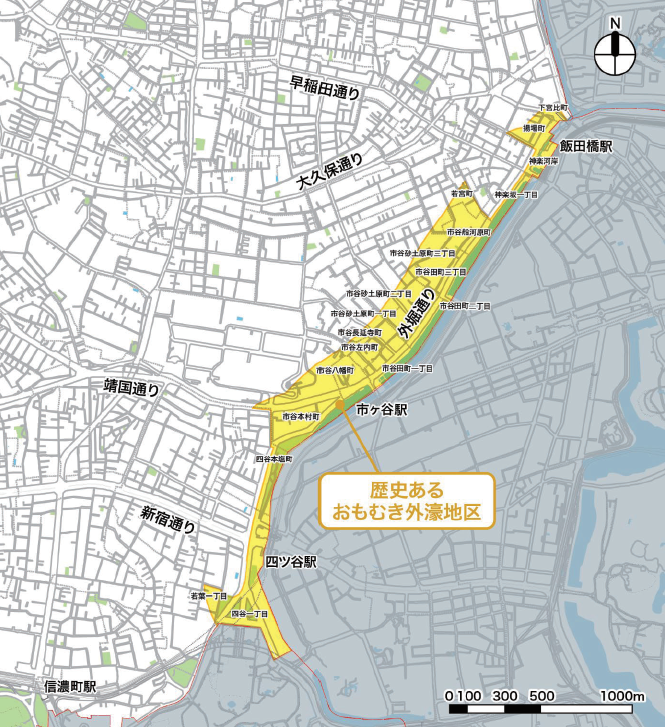  歴史あるおもむき外濠地区