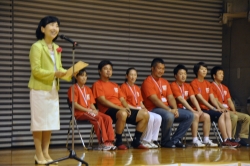 写真：中山区長のあいさつ