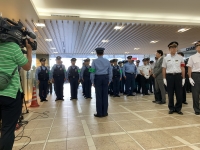 写真：警戒活動出発式