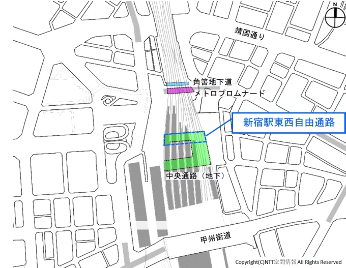 新宿駅東西自由通路の整備画像1