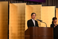 区長あいさつの様子