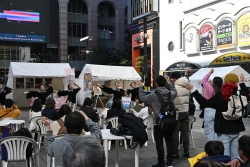 出演者と来場者によるよさこい体験