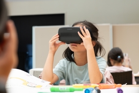ＶＲ体験の様子