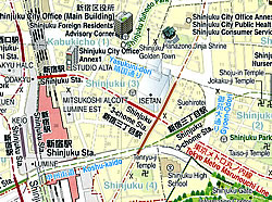 写真：外国語版新宿区マップ