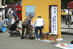 写真：新宿区・第四消防方面合同水防演習