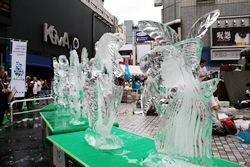 写真：氷彫刻展完成作品
