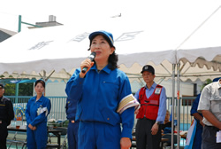 写真:閉会式(中山区長のあいさつ)
