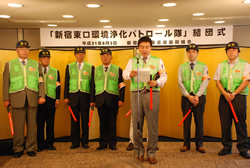 写真:結団式