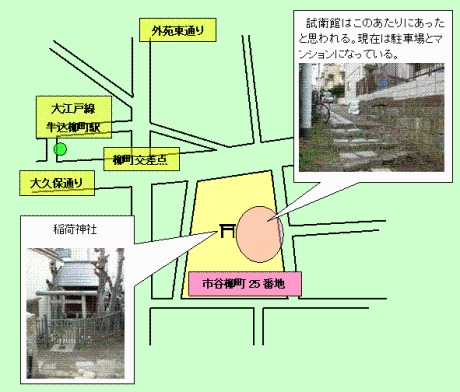 画像：試衛館周辺図