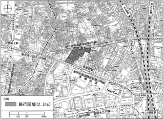 画像：再開発区域位置図