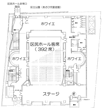 2階(区民ホール) 平面図
