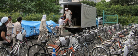 宮城県石巻市に自転車80台を贈る大写真