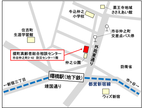 榎町高齢者総合相談センター案内図の画像