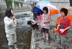 写真：神田川の水質調査