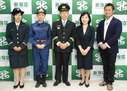 写真:消防団の皆さんと