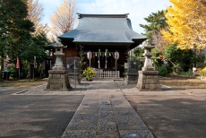 画像：中井御霊神社の本殿・幣殿・拝殿