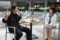 写真：河口洋一郎さんと中山区長の対談