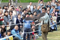 写真：鷹狩りデモンストレーション