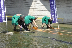 写真:水元実演