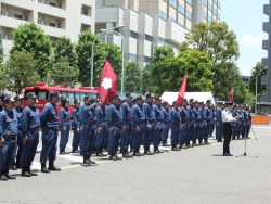 写真：牛込消防団消防操法大会の様子