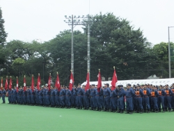 写真：新宿消防団消防操法大会の様子