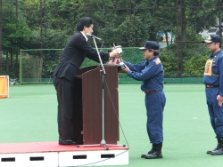 写真：新宿消防団消防操法大会の様子