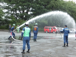 写真：四谷消防団消防操法大会の様子