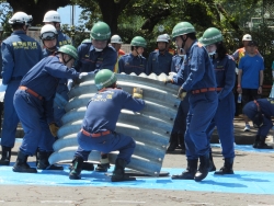 写真：合同総合水防訓練の様子