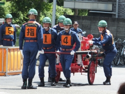 写真：牛込消防団消防操法大会の様子