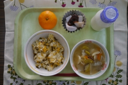 画像:熊本の郷土料理を使った給食