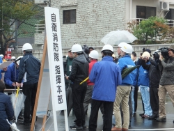 写真:信濃町地域防火防災訓練の様子