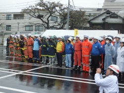 写真：信濃町地域防火防災訓練の様子