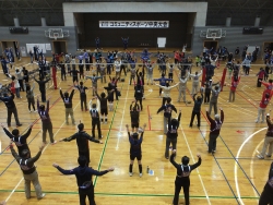 写真:準備体操