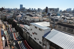 写真：妙正寺川に架けられた反物