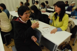 写真:スムージーの試飲