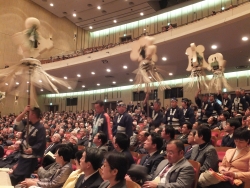 写真:木遣りの様子(江戸消防記念会)