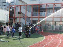 写真：放水の体験