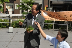 写真:説明する陸前高田市長