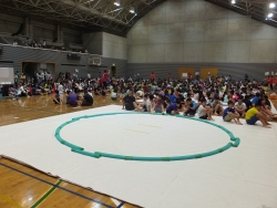 写真:相撲大会、会場風景