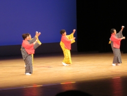 写真:息もぴったりの踊り