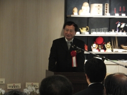 写真:塩尻市長のあいさつ