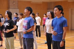写真:発声練習