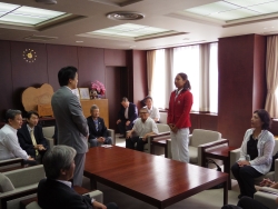 写真:三井選手からごあいさつ