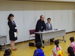 写真:西川扇藏先生のあいさつ