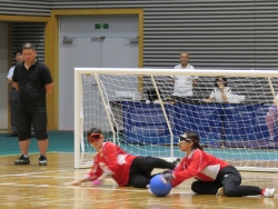 写真:壮行試合の様子