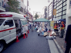 写真:応急救護体験コーナー